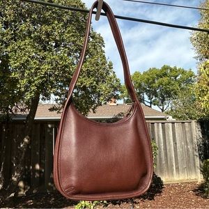 Vintage Coach Ergo 9020 Mini Zip Shoulder Bag Mahogany